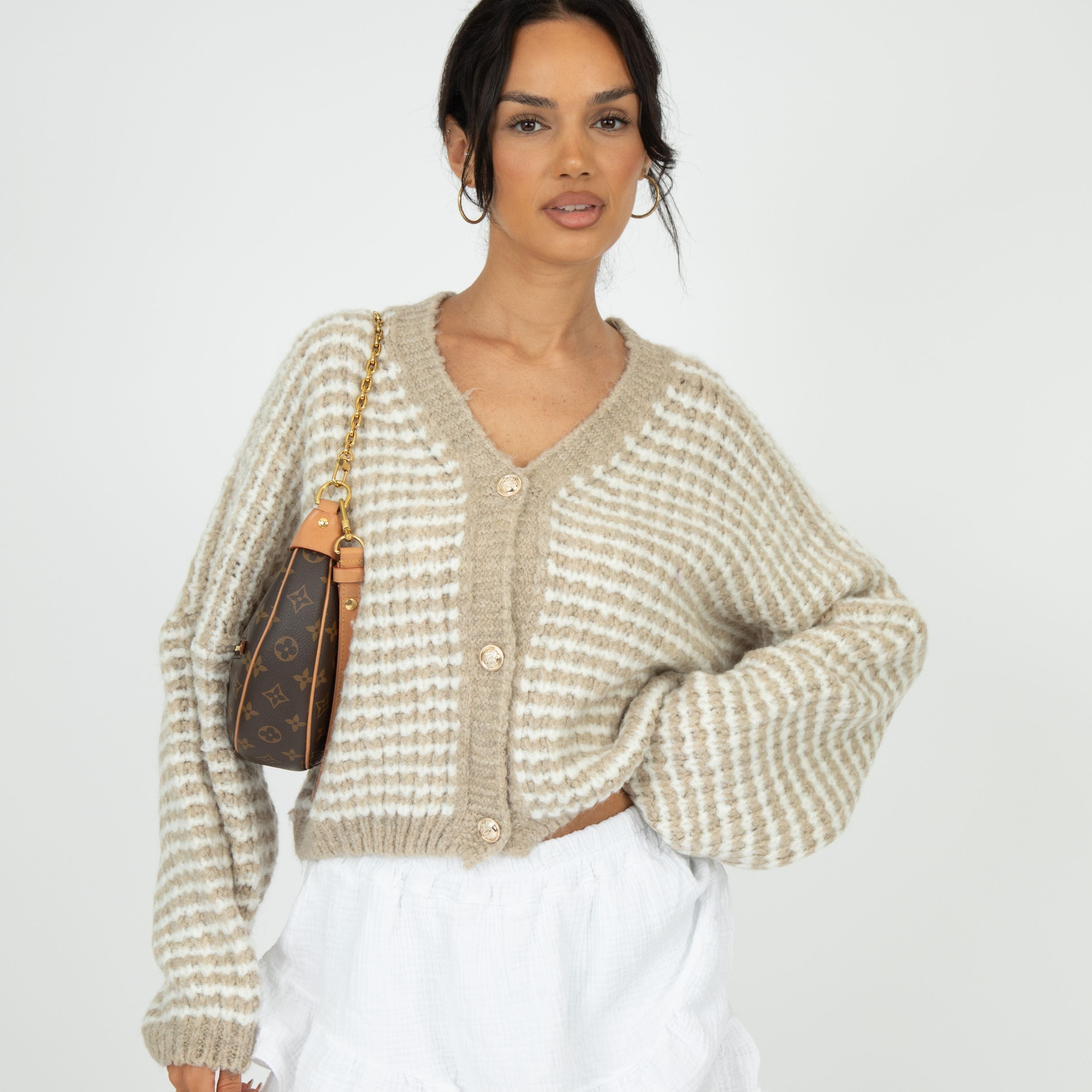 Oversized Waffle Knit Cardigan