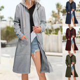 Multicoloured Oversized Women's Cardigan with Zip and Soft Hood