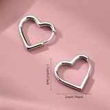 Gold Heart Hoop Earrings in Stainless Steel