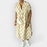 Kadli | Summer Dress with Collar and Light Line
