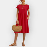 Alessia | Midi Dress with Clean Lines
