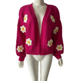 Loose-knit women's cardigan - Soft and colourful