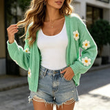Loose-knit women's cardigan - Soft and colourful