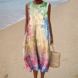 Comfortable Summer Dress Without Sleeves