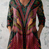 Mila | Long Blouse with Expressive Pattern