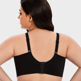 Leaf Pattern Lace Full Coverage Unlined Push Up Bra