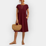 Alessia | Midi Dress with Clean Lines