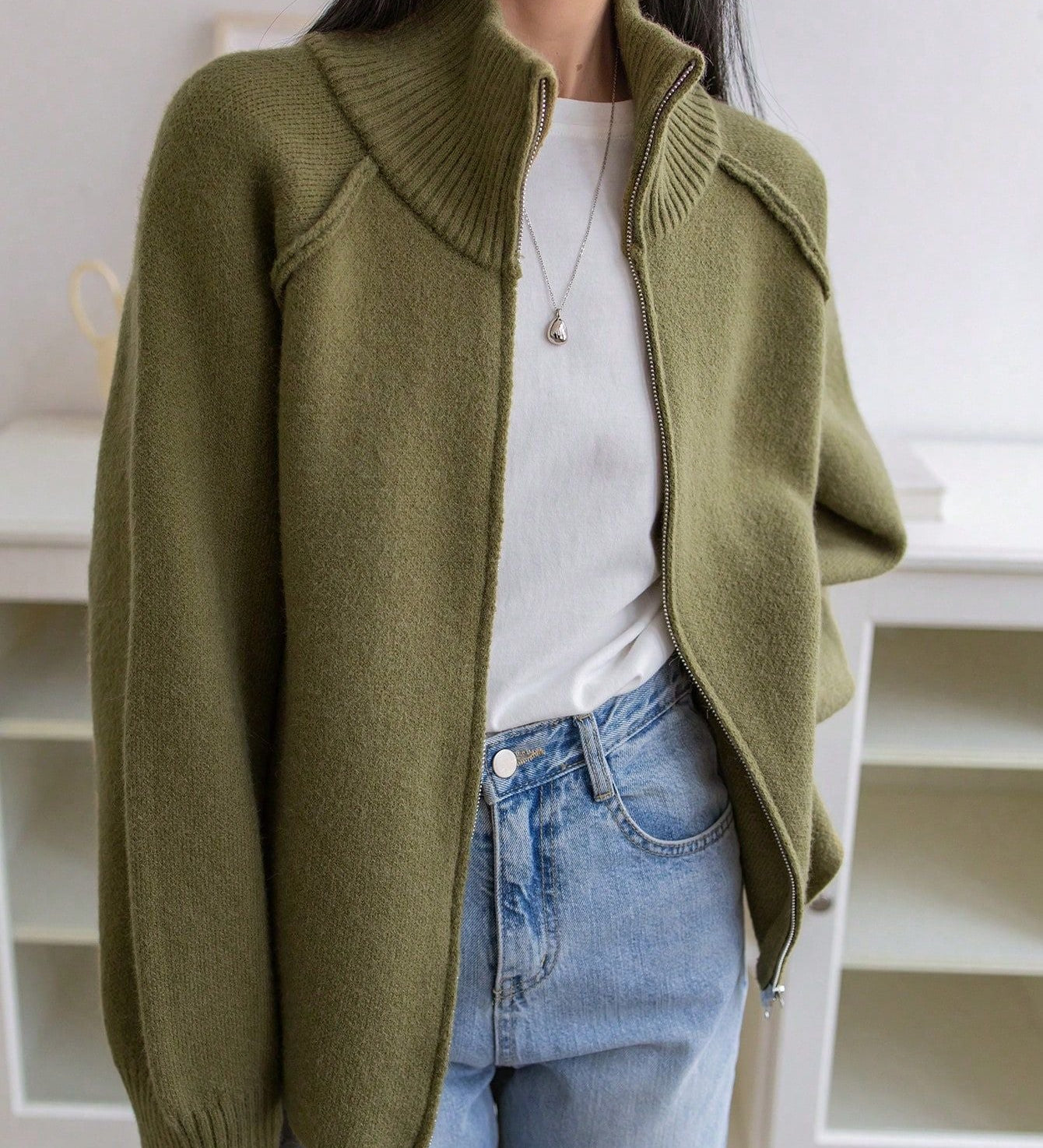Relaxed-fit women's sweater coat - Soft and easy