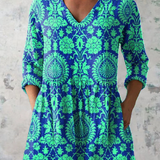 Romy | Long Blouse with Striking Pattern
