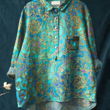Roslyn | Women's Retro Art Print Casual Shirt