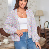 Loose-fitting long-sleeved women’s vest – European and American casual style