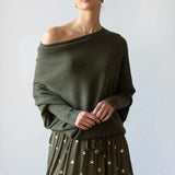 Loose Shoulder Sweater for Women – Modern, Elegant and Casual Knit