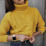 Women's cable-knit turtleneck jumper - Relaxed and warm