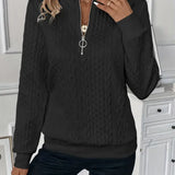 Knitted Zip-Up Sweater for Women