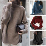 Loose and Cozy Turtleneck Sweater for Women – Autumn Winter Outerwear