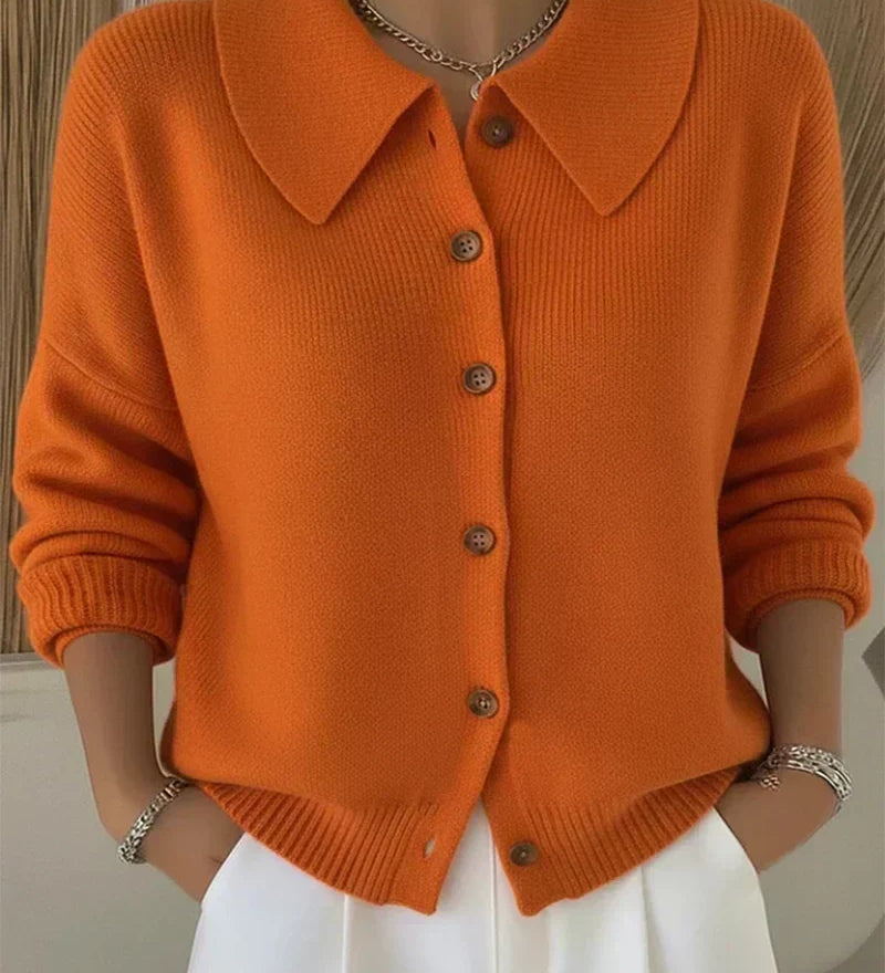 Velia | Shirt Collar Cardigan