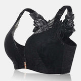 Rose Embroidery Front Closure Bra