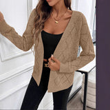 Women’s openwork long-sleeve cardigan - Lightweight and elegant