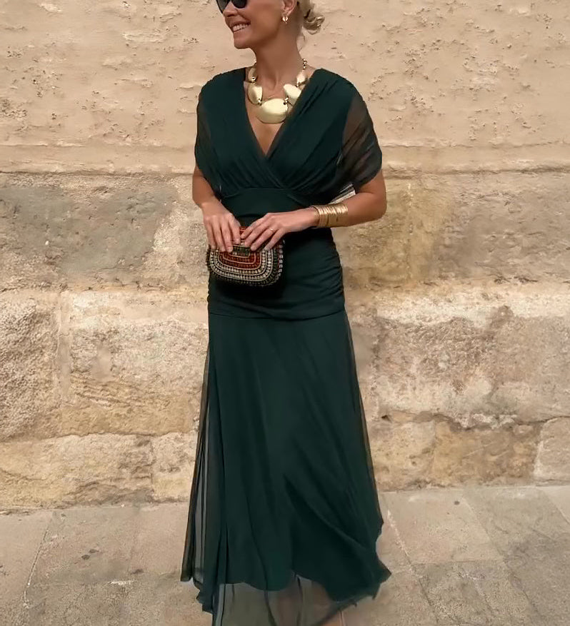 Louise | Elegant Maxi Dress with V-Neck