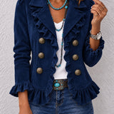 Women's button-front long-sleeve cardigan - Soft and colourful