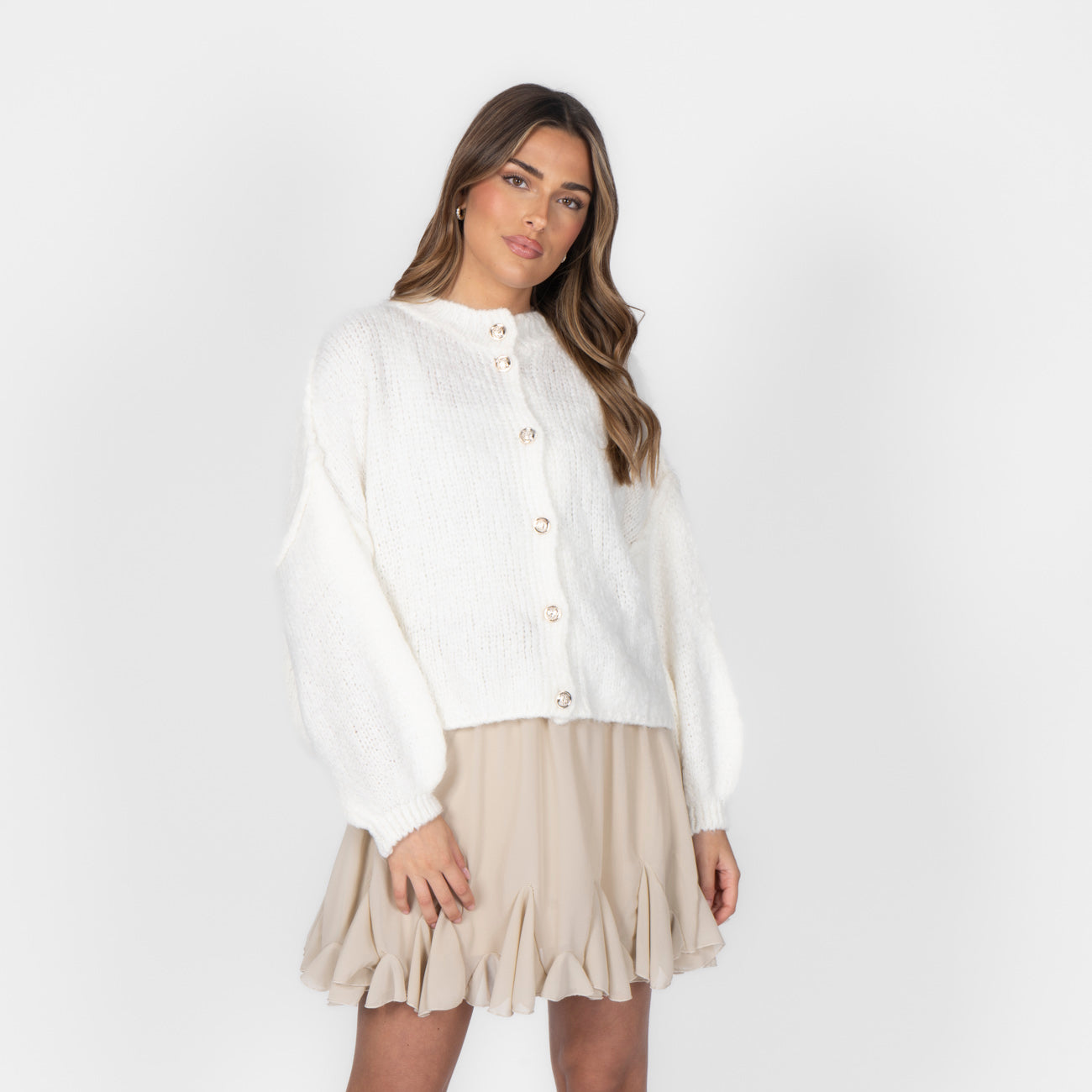 Bouclé Oversized Cardigan Short "CozyGlam"