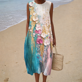Comfortable Summer Dress Without Sleeves