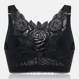 Rose Embroidery Front Closure Bra