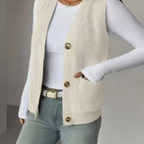 Button-up women's sweater - Loose-fitting and comfortable