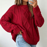 Women's loose-fit crew-neck sweater - Soft and casual