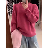 Luxurious Oversized Women's Pullover – Loose-Fitting Sweater in Mohair Blend