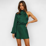 Livia | Asymmetrical Satin Dress