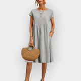 Alessia | Midi Dress with Clean Lines