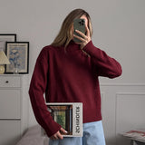 Women's Loose-Fit Solid Knit Sweater – A Casual and Comfortable Style for Every Day