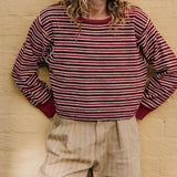 Women’s striped colour-block knit sweater – Soft and modern