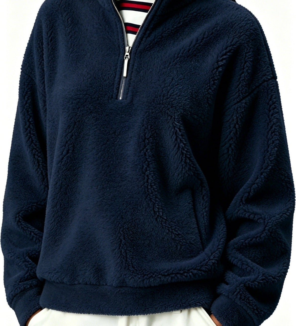 Women's double-fleece zip-up sweatshirt - Warm and practical