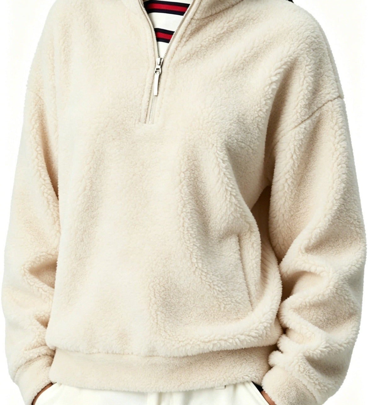 Women's double-fleece zip-up sweatshirt - Warm and practical