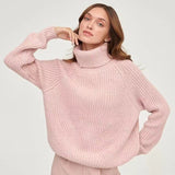 Women’s thick-knit turtleneck jumper – Loose and comfortable fit