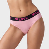 6 Pack LOVE Print Cotton Bikini Panties