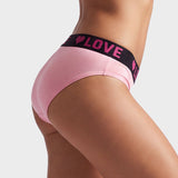 6 Pack LOVE Print Cotton Bikini Panties