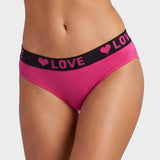 6 Pack LOVE Print Cotton Bikini Panties