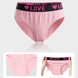 6 Pack LOVE Print Cotton Bikini Panties