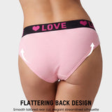 6 Pack LOVE Print Cotton Bikini Panties