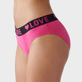 6 Pack LOVE Print Cotton Bikini Panties