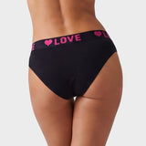 6 Pack LOVE Print Cotton Bikini Panties