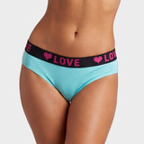 6 Pack LOVE Print Cotton Bikini Panties