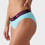 6 Pack LOVE Print Cotton Bikini Panties