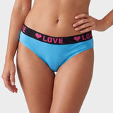6 Pack LOVE Print Cotton Bikini Panties