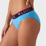 6 Pack LOVE Print Cotton Bikini Panties