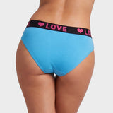 6 Pack LOVE Print Cotton Bikini Panties