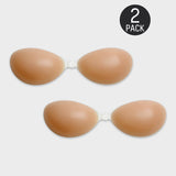 Front Closure Silicone Self-Adhesive Invisible Bra (2 pairs)